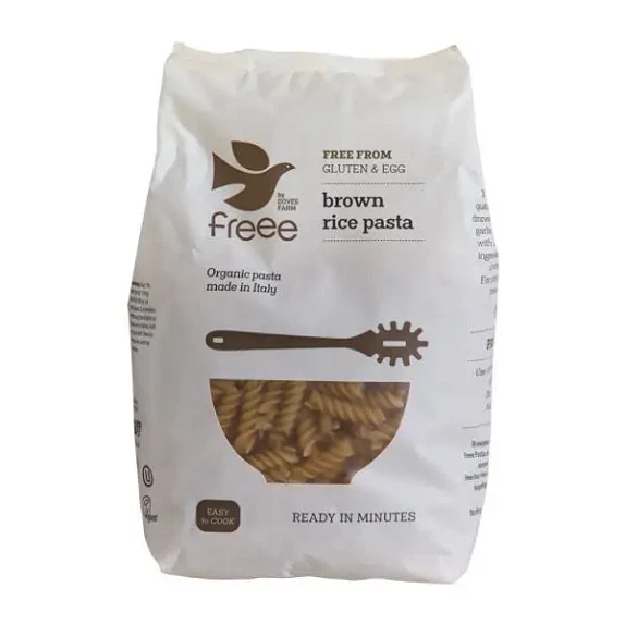 Brown Rice Pasta Doves Skruer glutenfri500 g øko